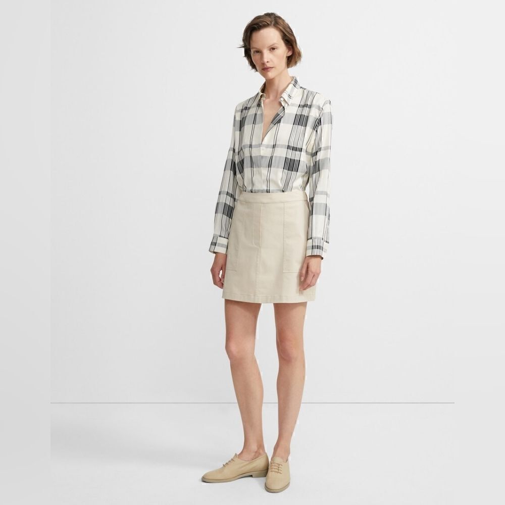 Theory Classic Chino Pocket Skirt SM Quiet Luxury Light Academia Preppy Chic
